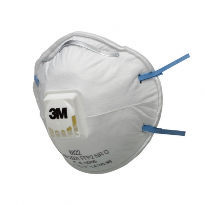 Masque jetable antipoussières coque 3M™ 8822 FFP2 NR D