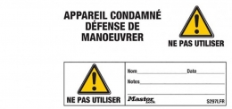 Étiquettes de consignation "DO NOT OPERATE" MASTER LOCK