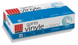 Gants jetables VINYLE ERGOS 435002